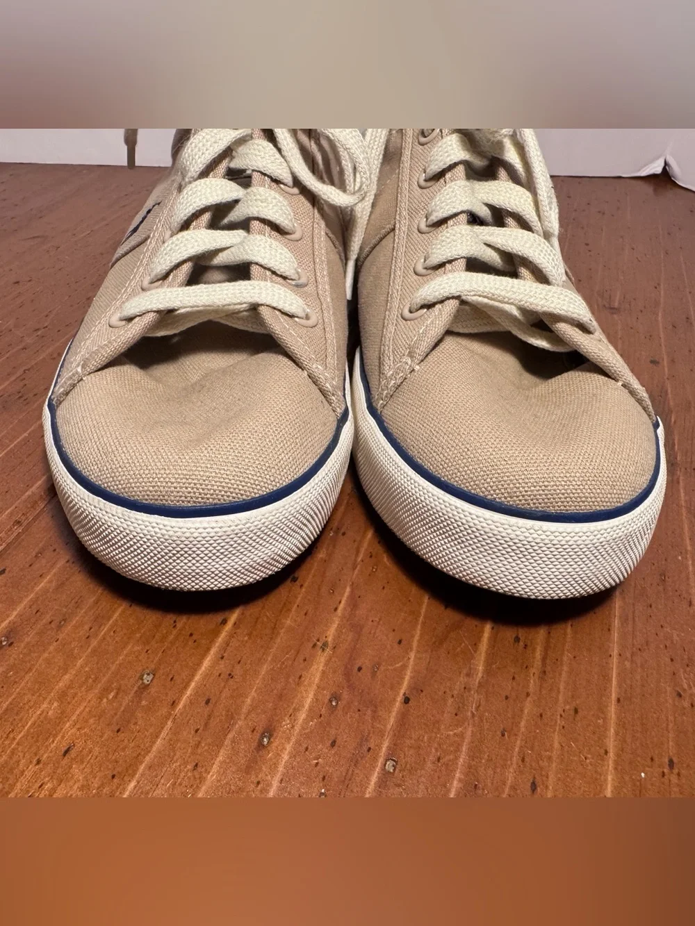 RALPH LAUREN POLO Clifton Khaki Canvas Sneakers/Shoes - Men's Size 9.5D
